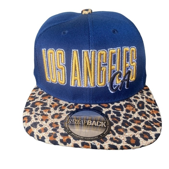 Los Angeles Snapback Acrylic Leopard Hat - Picture 1 of 10